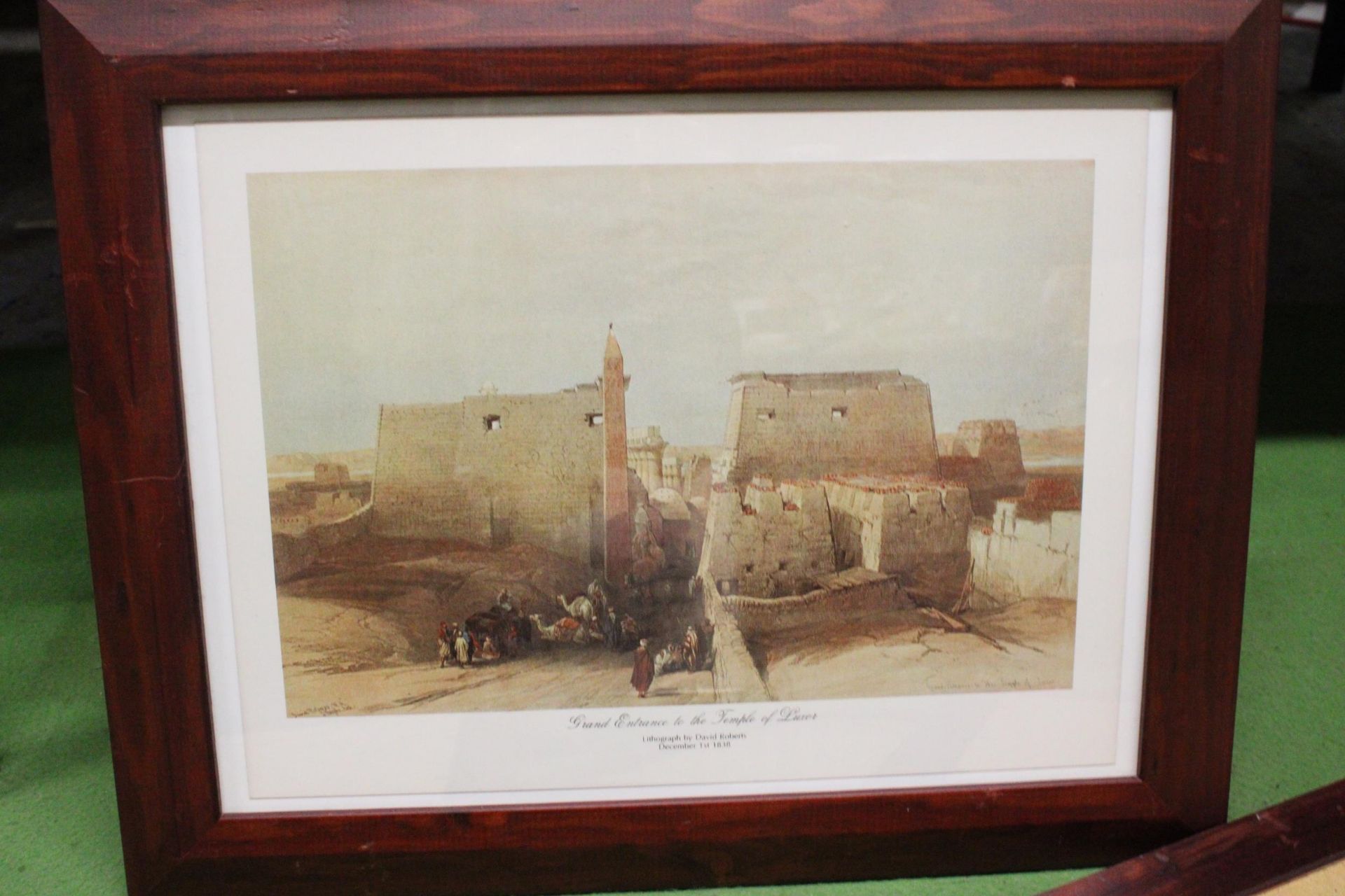 FOUR FRAMED LITHOGRAPHS BY DAVID ROBERT TO INCLUDE "VIEW UNDER THE GRAND PORTICO, PHILAE", " - Image 5 of 5