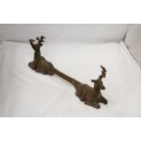 A VICTORIAN COUNTRY HOUSE, CAST BOOT SCRAPER WITH STAG DESIGN, LENGTH 41CM