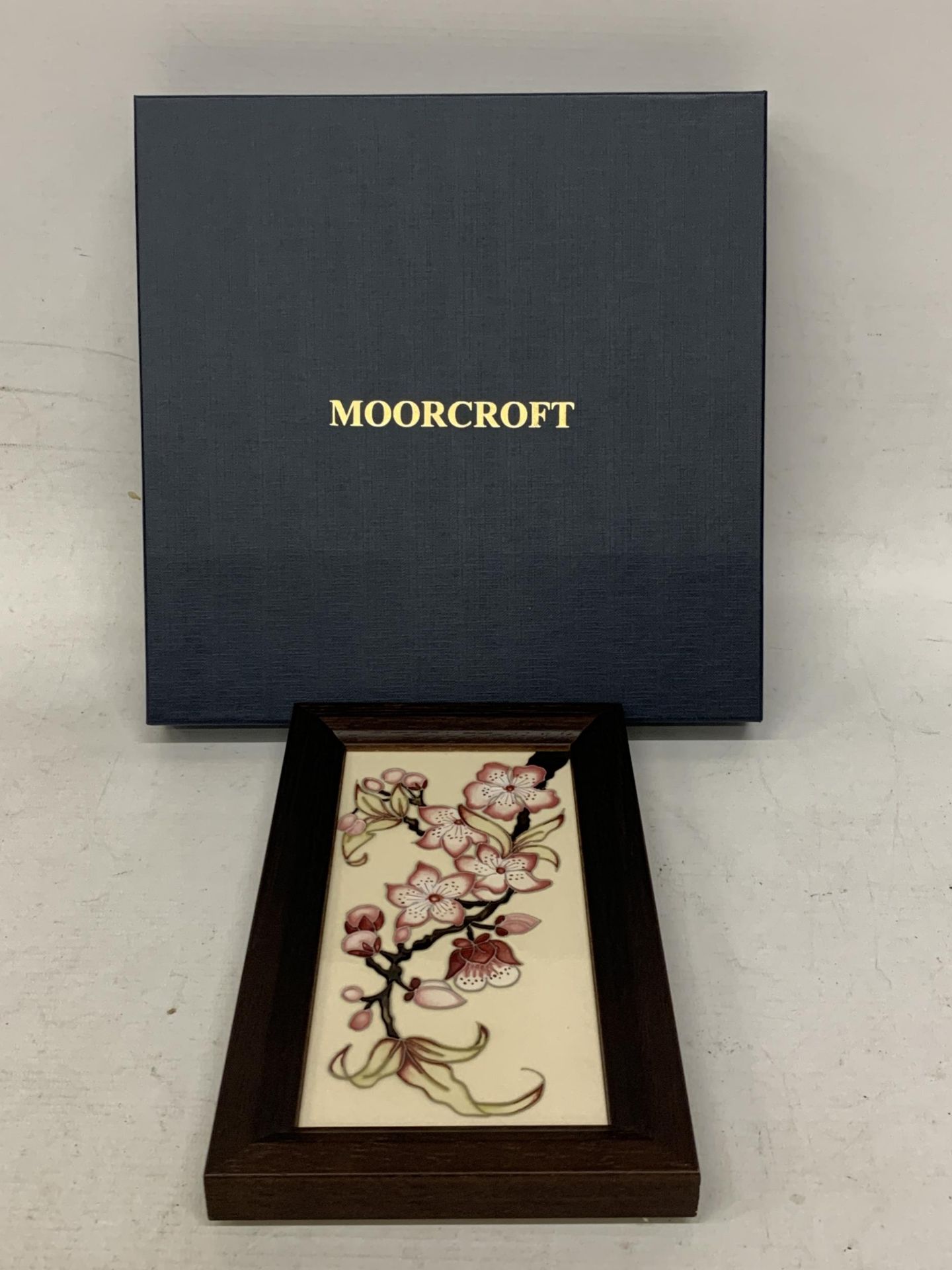 A BOXED MOORCROFT FRAMED PLAQUE "BUTTERWORTH" LIMITED EDITION 2/75