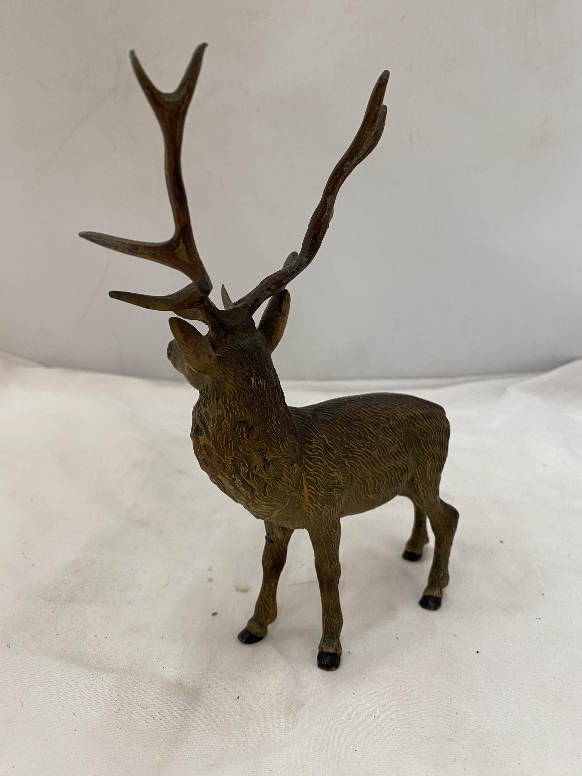 A GOLD PAINTED AUSTRIAN STAG FIGURE - Image 4 of 6