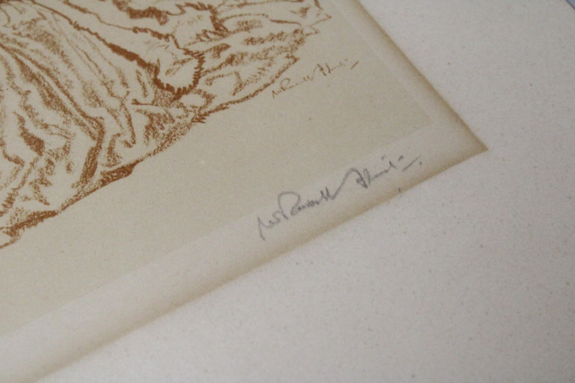 A PENCIL SIGNED SIR WILLIAM RUSSELL FLINT CHALK PRINT - Image 4 of 4