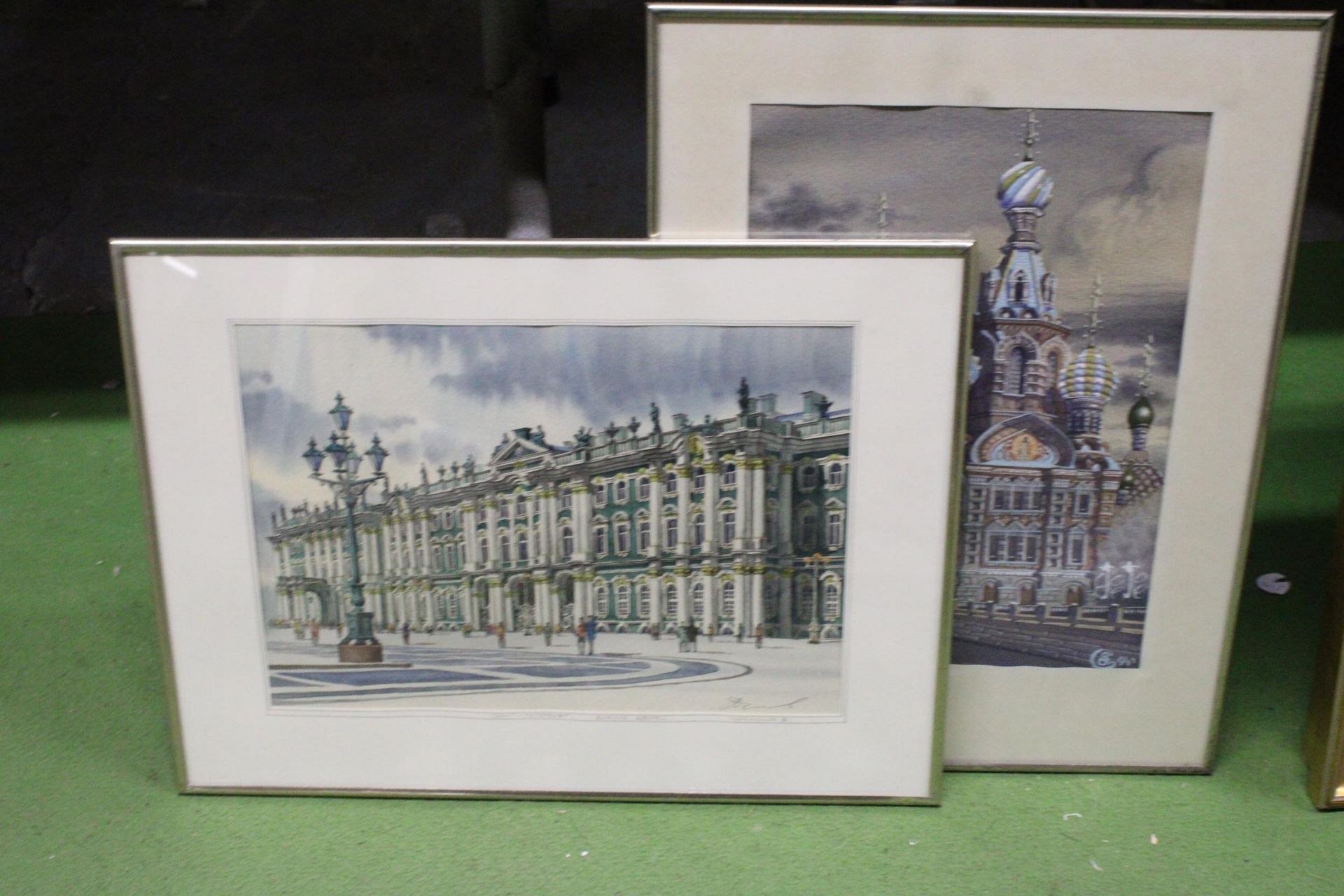 TWO POSSIBLY RUSSIAN WATERCOLOURS/GOUACHE