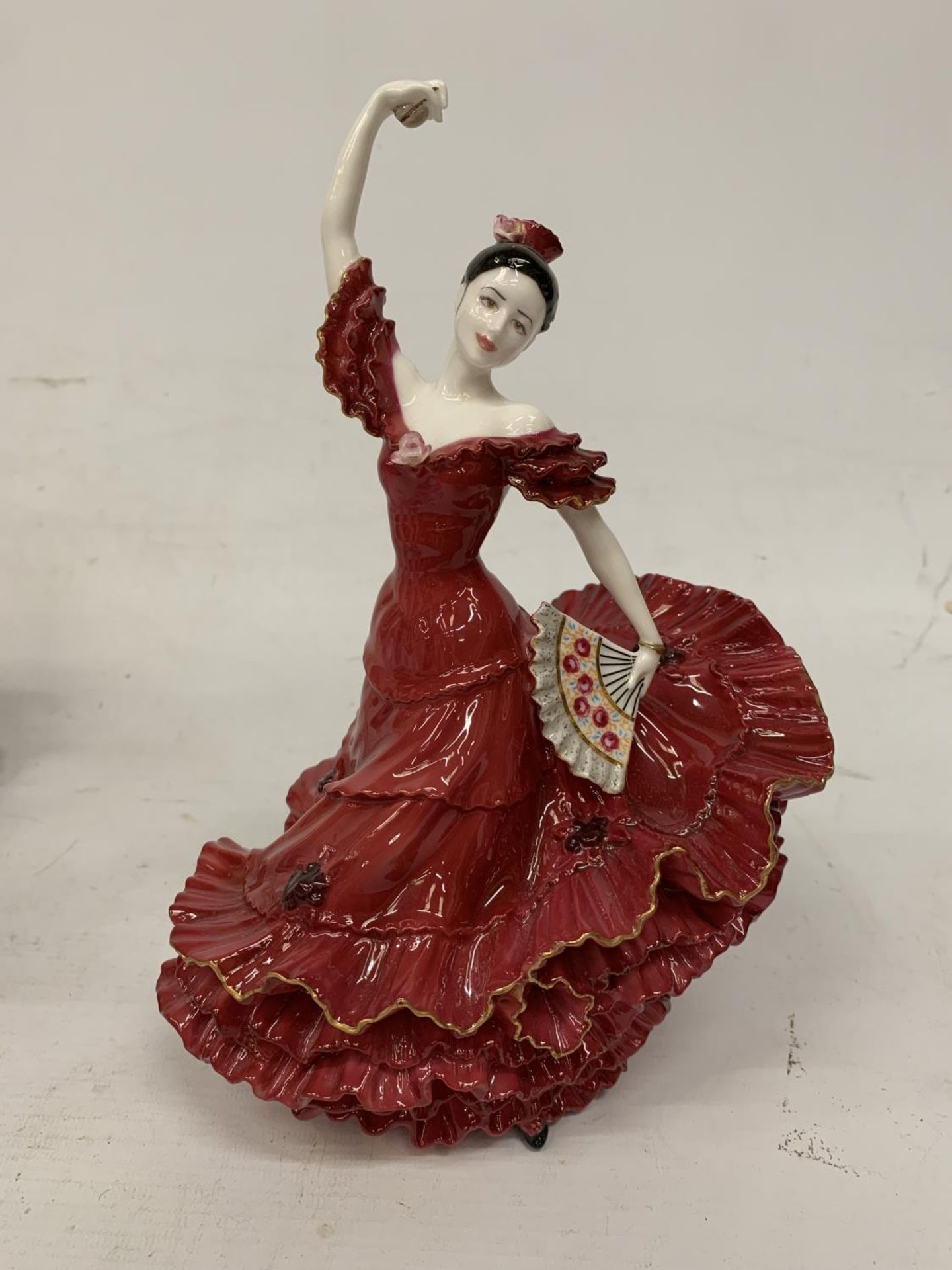 A COALPORT FIGURINE "FLAMENCO" FROM THE COLLECTION A PASSION FOR DANCE ISSUED IN A LIMITED EDITION
