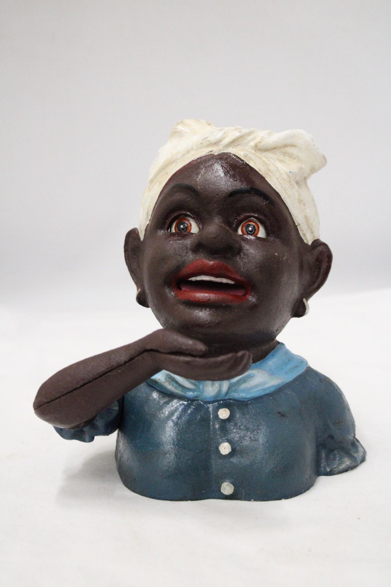 A VINTAGE CAST IRON AFRICAN AMERICAN MECHANICAL BANK - Image 2 of 5