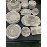 VARIOUS VILLEROY AND BOSH ALBERTINA DINNERWARE ITEMS TO INCLUDE BOWLS, PLATES, DISHES, FORKS,