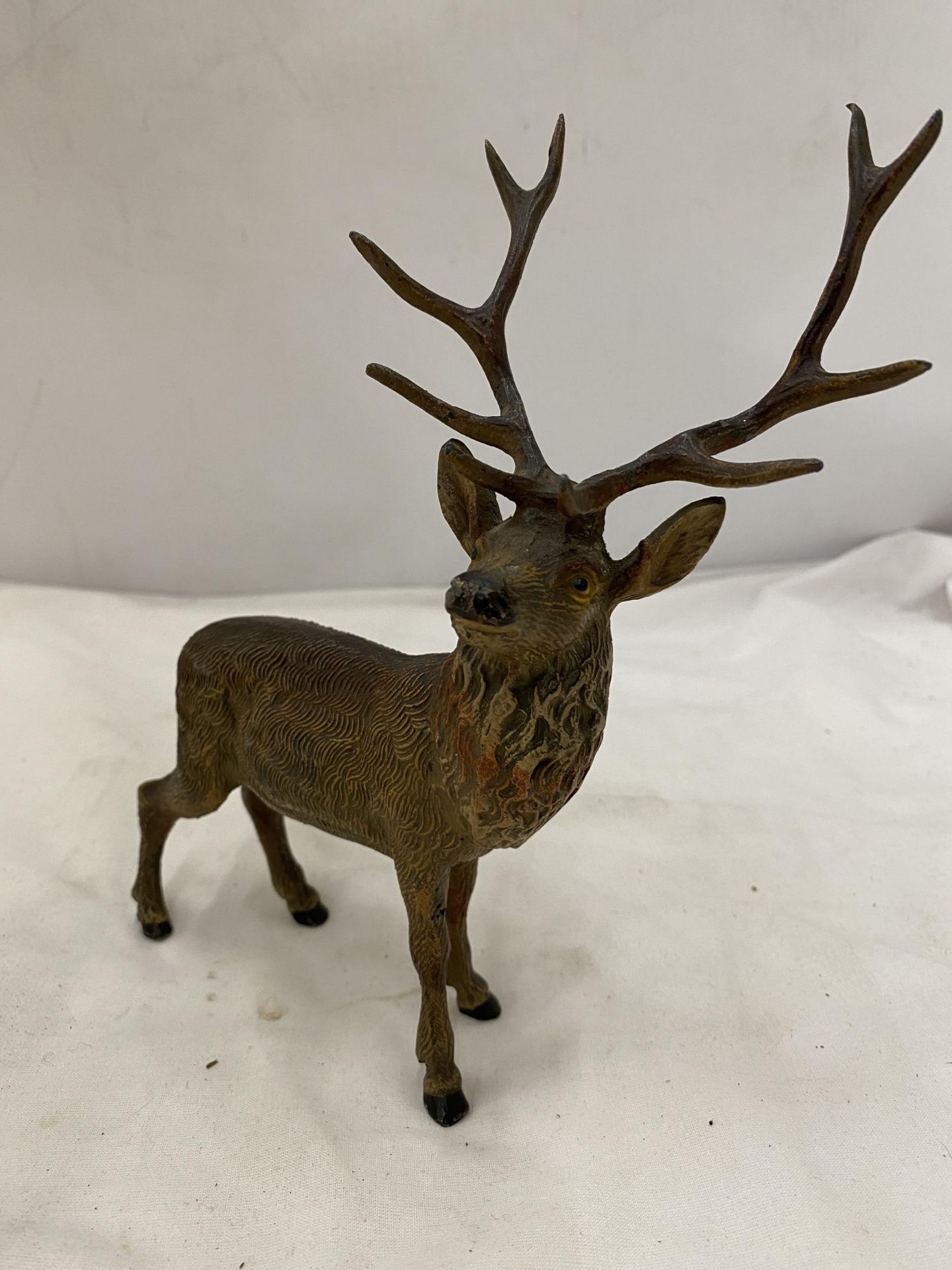 A GOLD PAINTED AUSTRIAN STAG FIGURE - Image 3 of 6