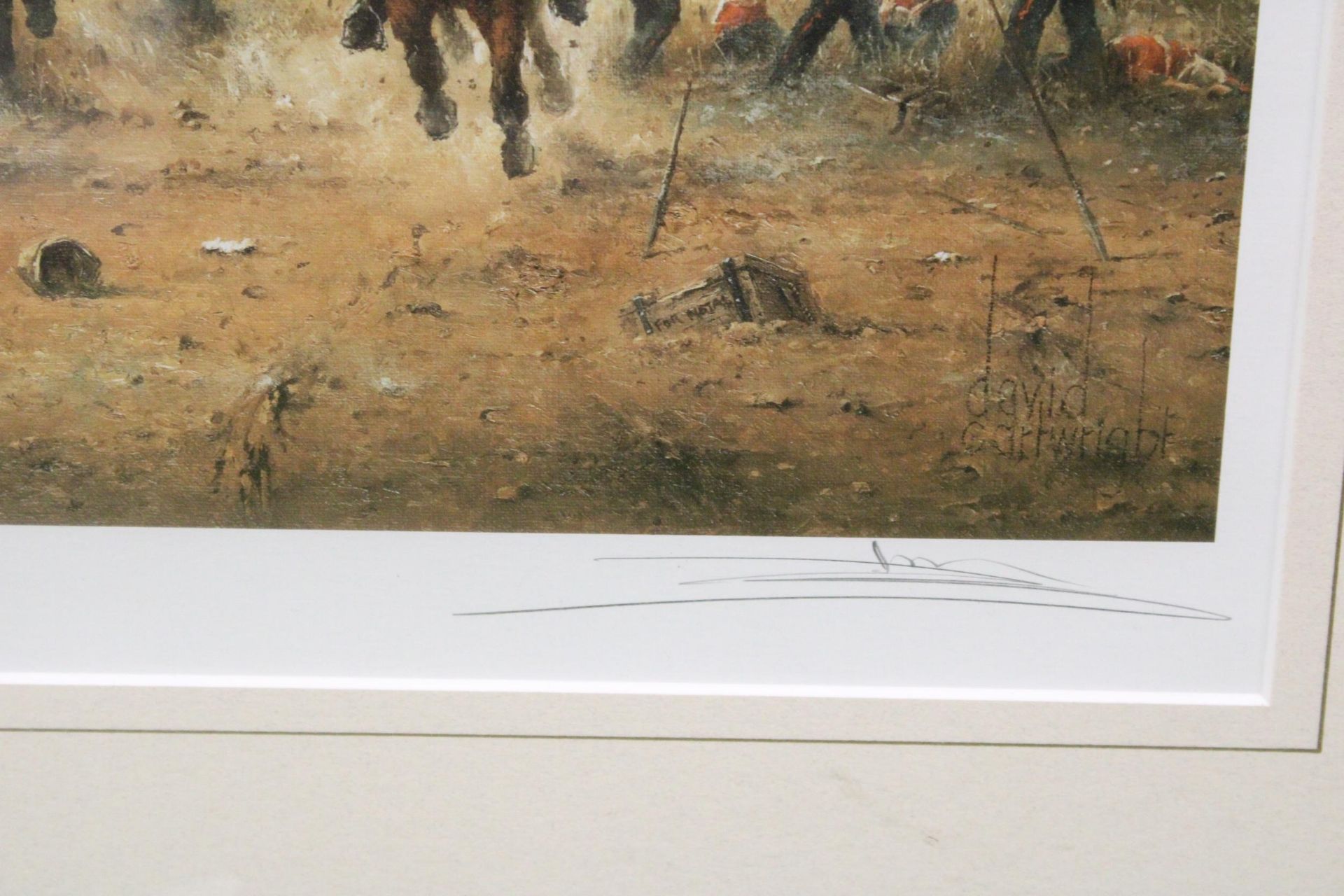 A FRAMED PRINT TITLED, 'INCIDENT A ISANDLWANA', SIGNED - Image 3 of 5