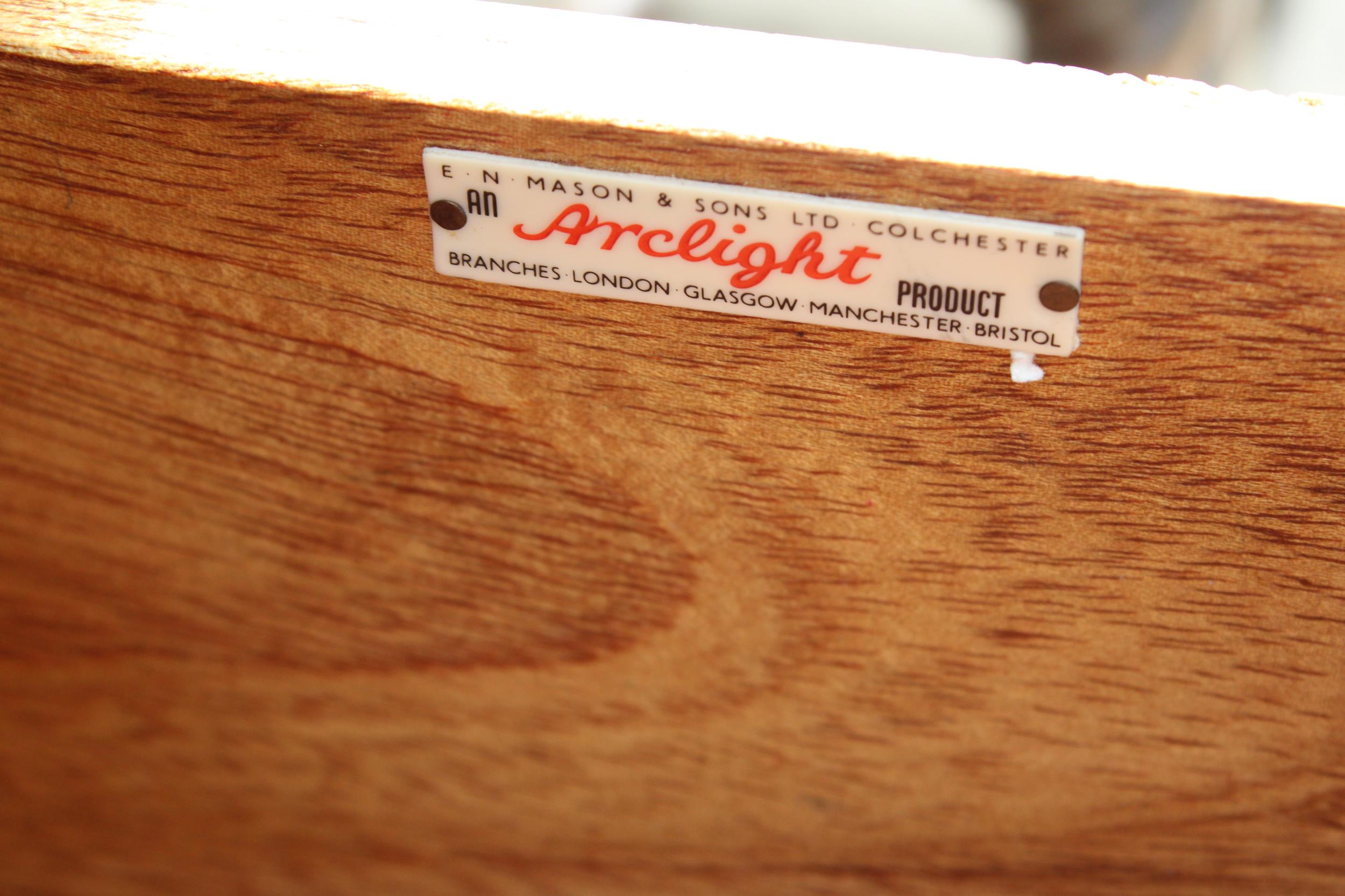 A MID 20TH CENTURY ARCLIGHT SIDE-TABLE WITH SINGLE DRAWER, 30" WIDE - Image 3 of 3