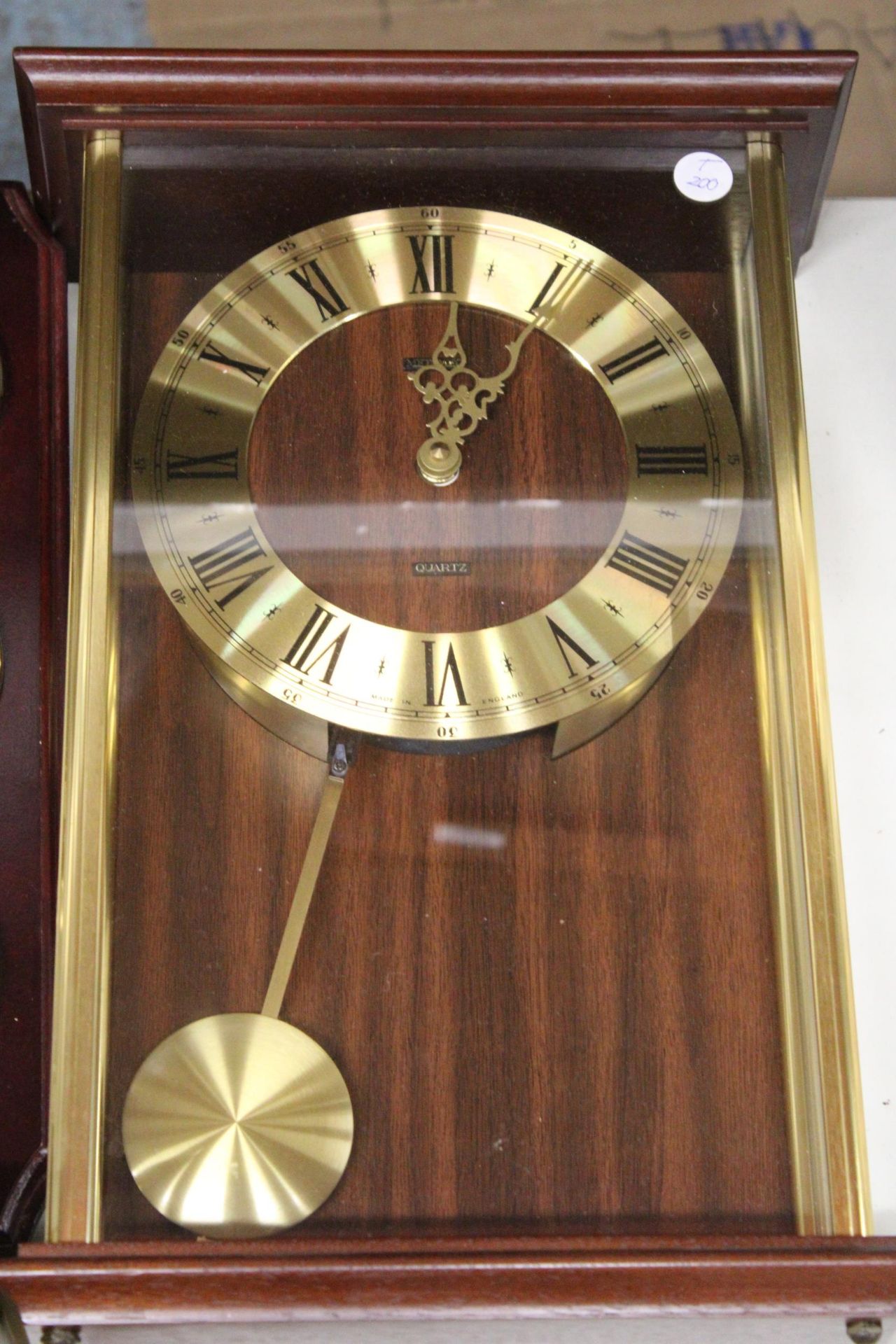 A METAMAC QUARTZ WALL CLOCK, A CARRIAGE CLOCK AND A BAROMETER, CLOCK AND THERMOMETER IN A WOODEN - Image 2 of 6