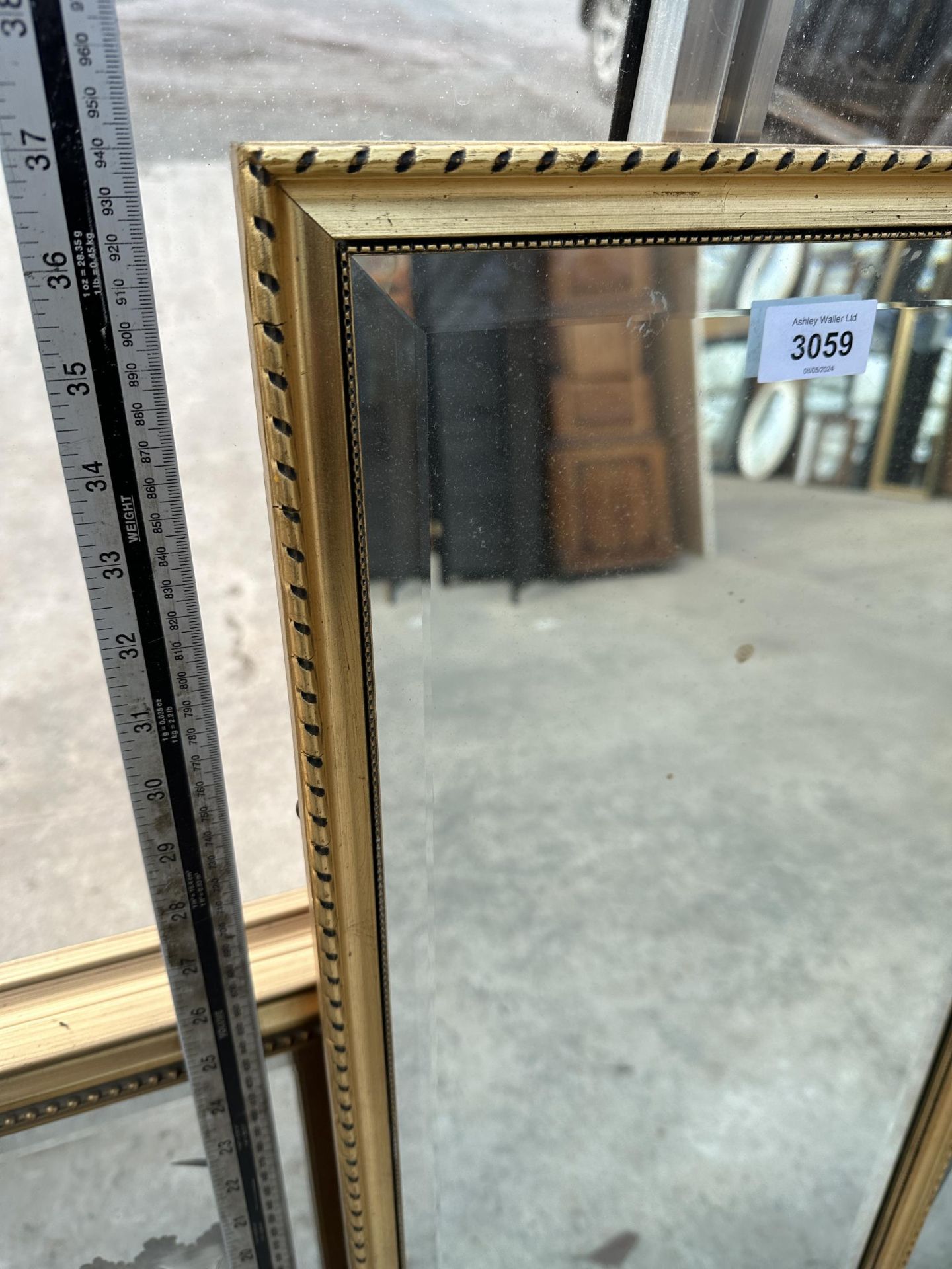 TWO TALL GILT FRAMED MIRRORS - Image 2 of 3