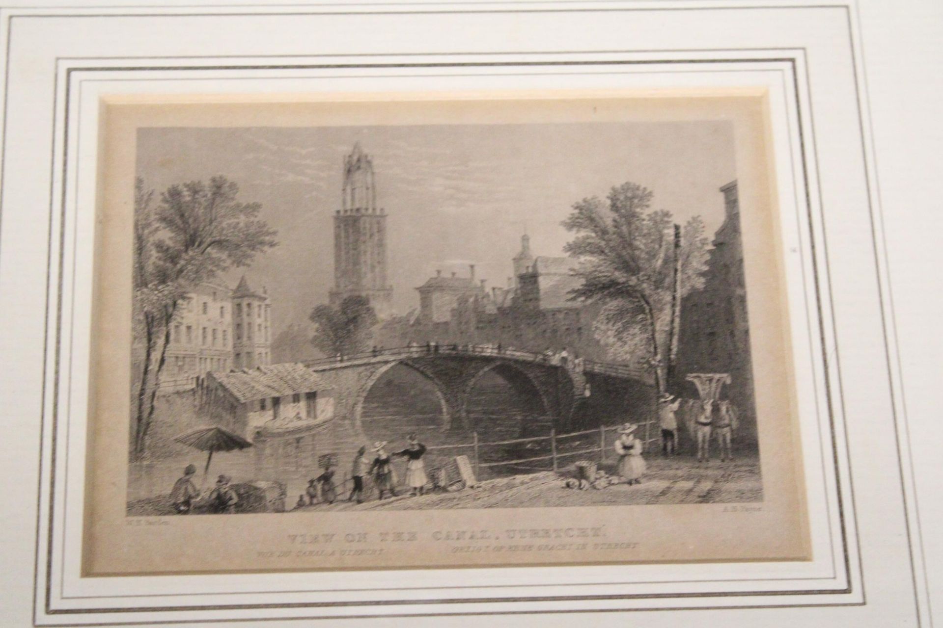 TWO FRAMED PRINTS OF THE CATHEDRAL UTRECHT AND VIEW ON THE CANAL, UTRETCHT - Image 4 of 5