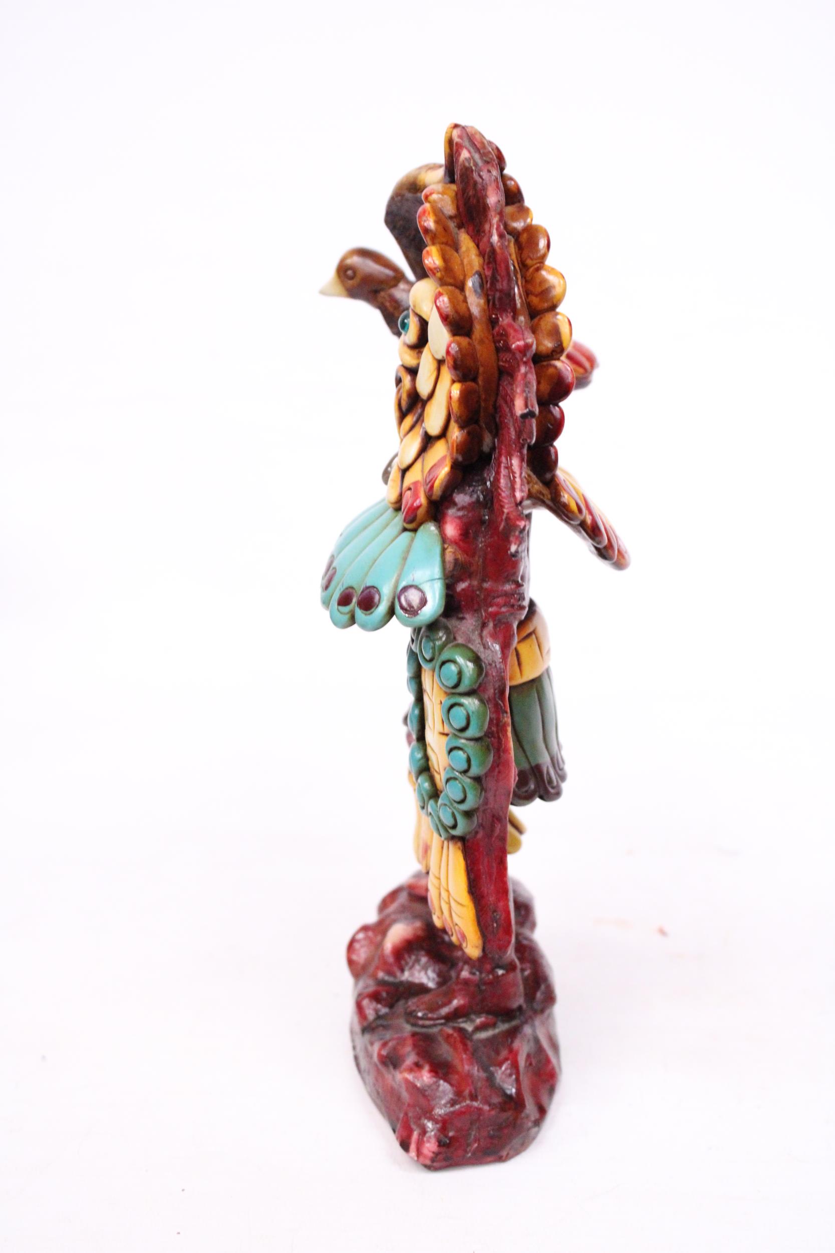 AN AZTEC FIGURE WITH SEMI-PRECIOUS STONES - Image 4 of 6