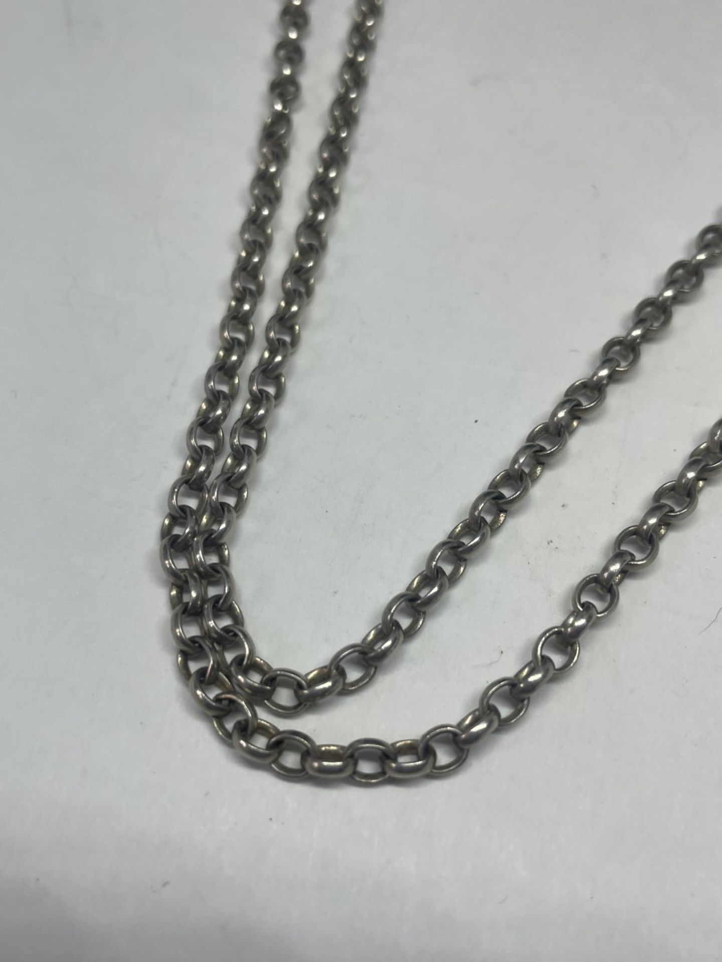 A SILVER BELCHER CHAIN NECKLACE LENGTH 26" - Image 2 of 3