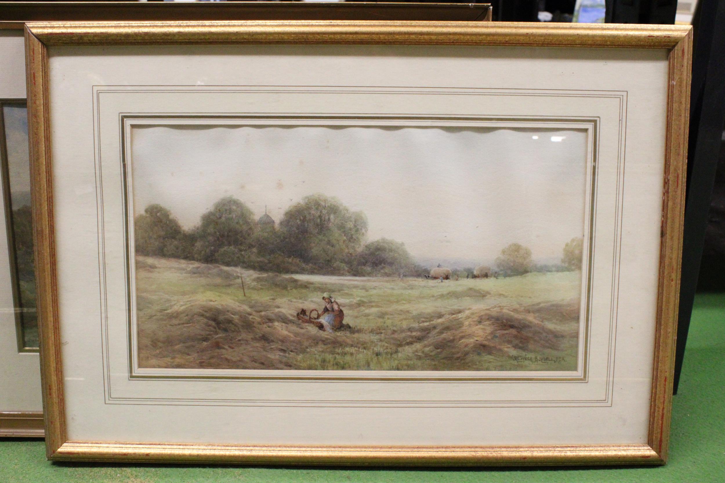 THREE FRAMED WATER COLOURS OF COUNTRY SCENES ONE SIGNED A.J.KEENE, TWO SIGNED CHESWICK BOYDELL - Image 3 of 6