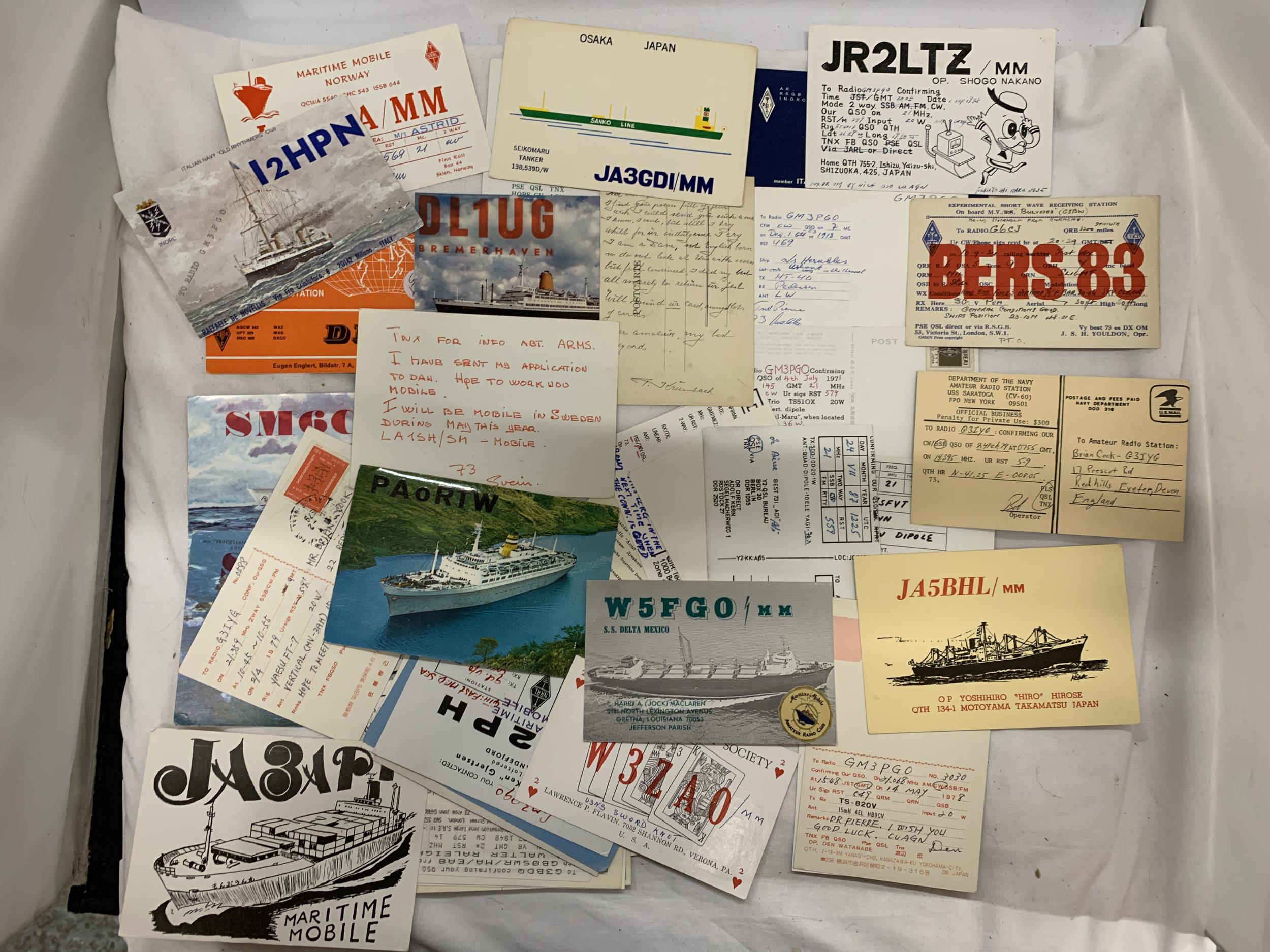 A QUANTITY OF MARITIME SHIP RADIO CARDS - Image 2 of 2