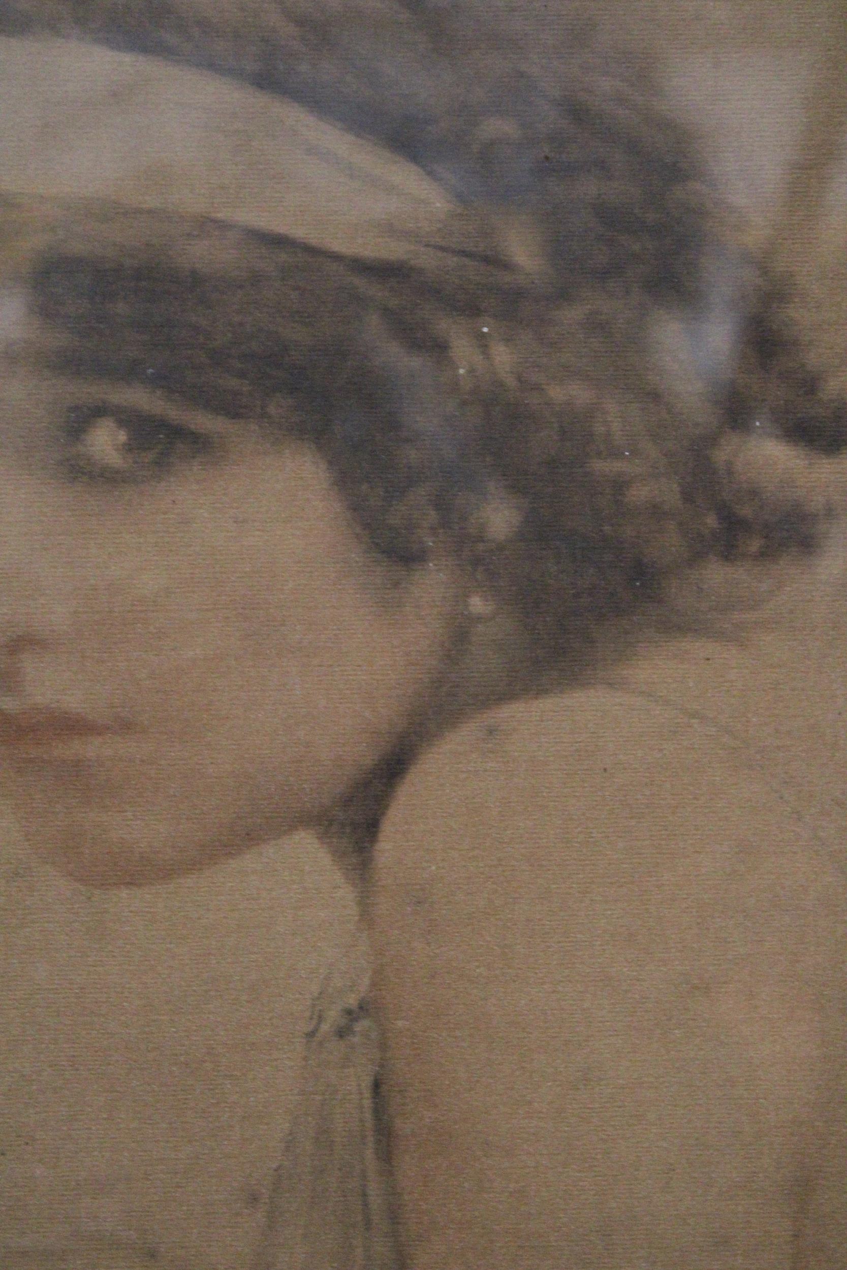 A LARGE PRINT OF A YOUNG LADY, 60CM X 76CM - Image 2 of 4