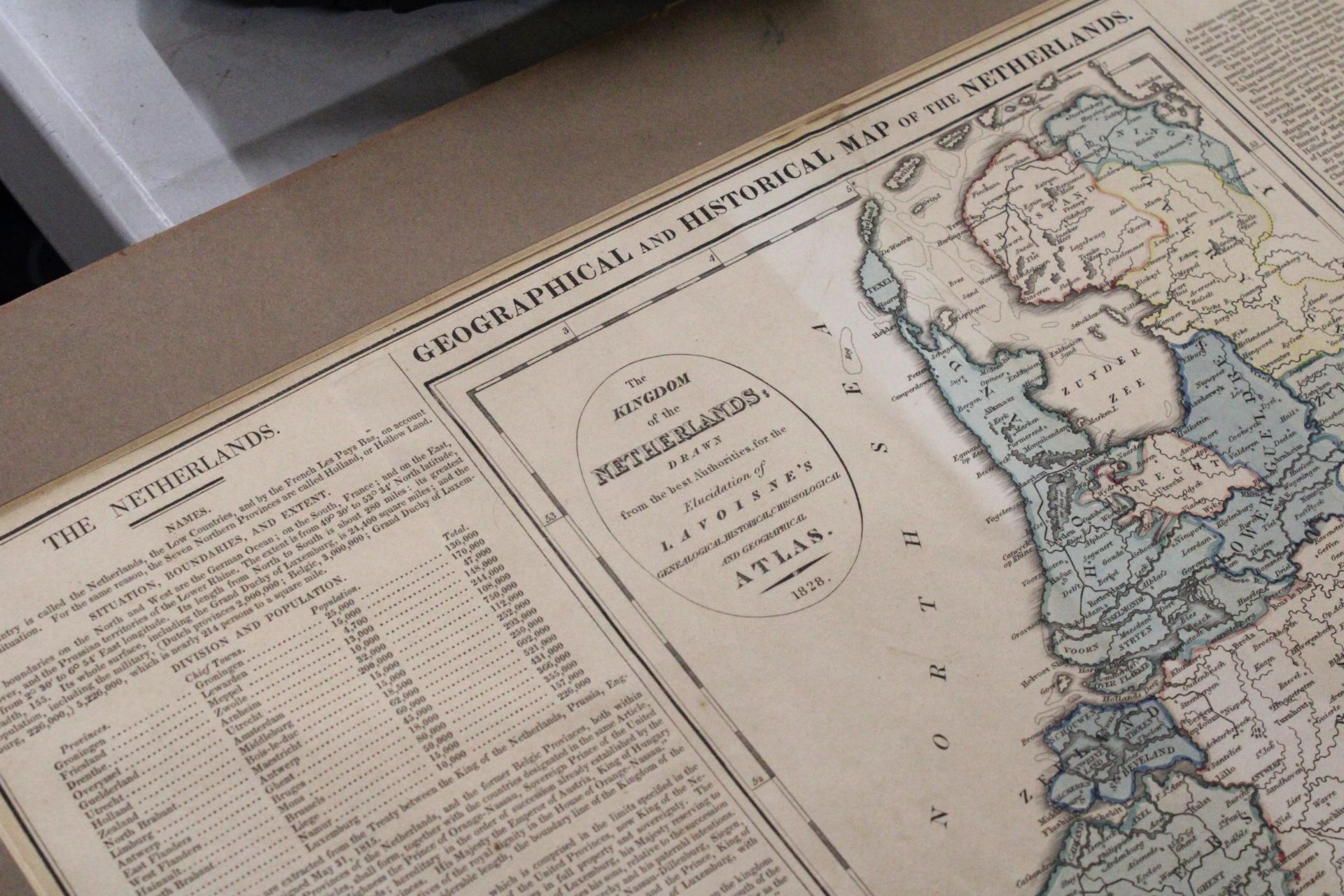 AN ANTIQUE MAP OF THE NETHERLANDS, BOUGHT FROM HARRODS IN 1982, WITH RECEIPT FOR PURCHASE PRICE - Image 2 of 4