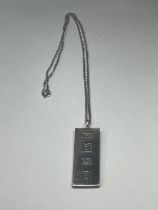 A SILVER INGOT NECKLACE