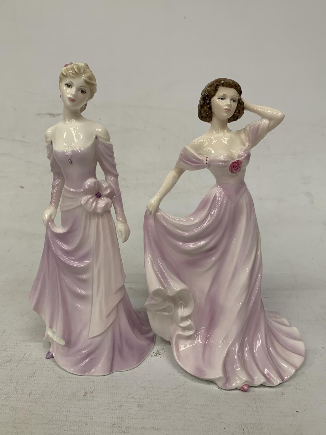 TWO COALPORT FIGURINES "STEPHANIE" (1992) AND VERONICA FROM THE LADIES OF FASHION COLLECTION (