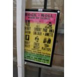 A FRAMED ROCK AND ROLL SHOW OF SHOWS POSTER
