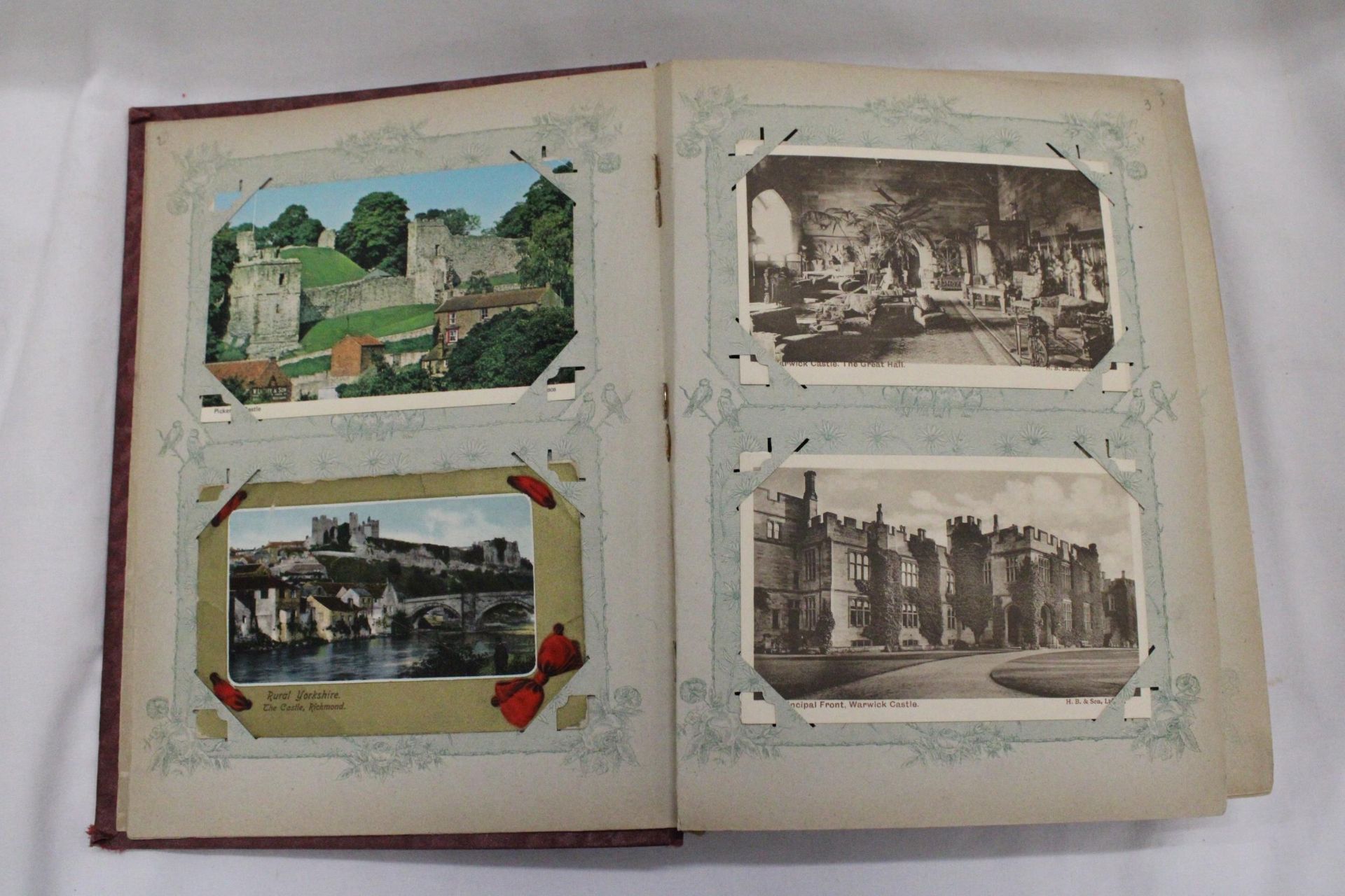 TWO POSTCARD ALBUMS INCLUDING YORK, WARWICK CASTLE ETC - Image 5 of 7