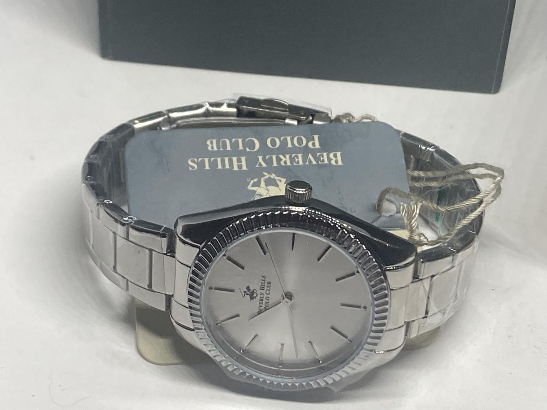 AN AS NEW AND BOXED BEVERLEY HILLS POLO CLUB WRIST WATCH SEEN WORKING BUT NO WARRANTY - Image 9 of 10