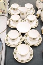 A VINTAGE SPODE, 'PERSIA' TEASET, TO INCLUDE, A CREAM JUG, SUGAR BOWL, CUPS, SAUCERS AND SIDE PLATES