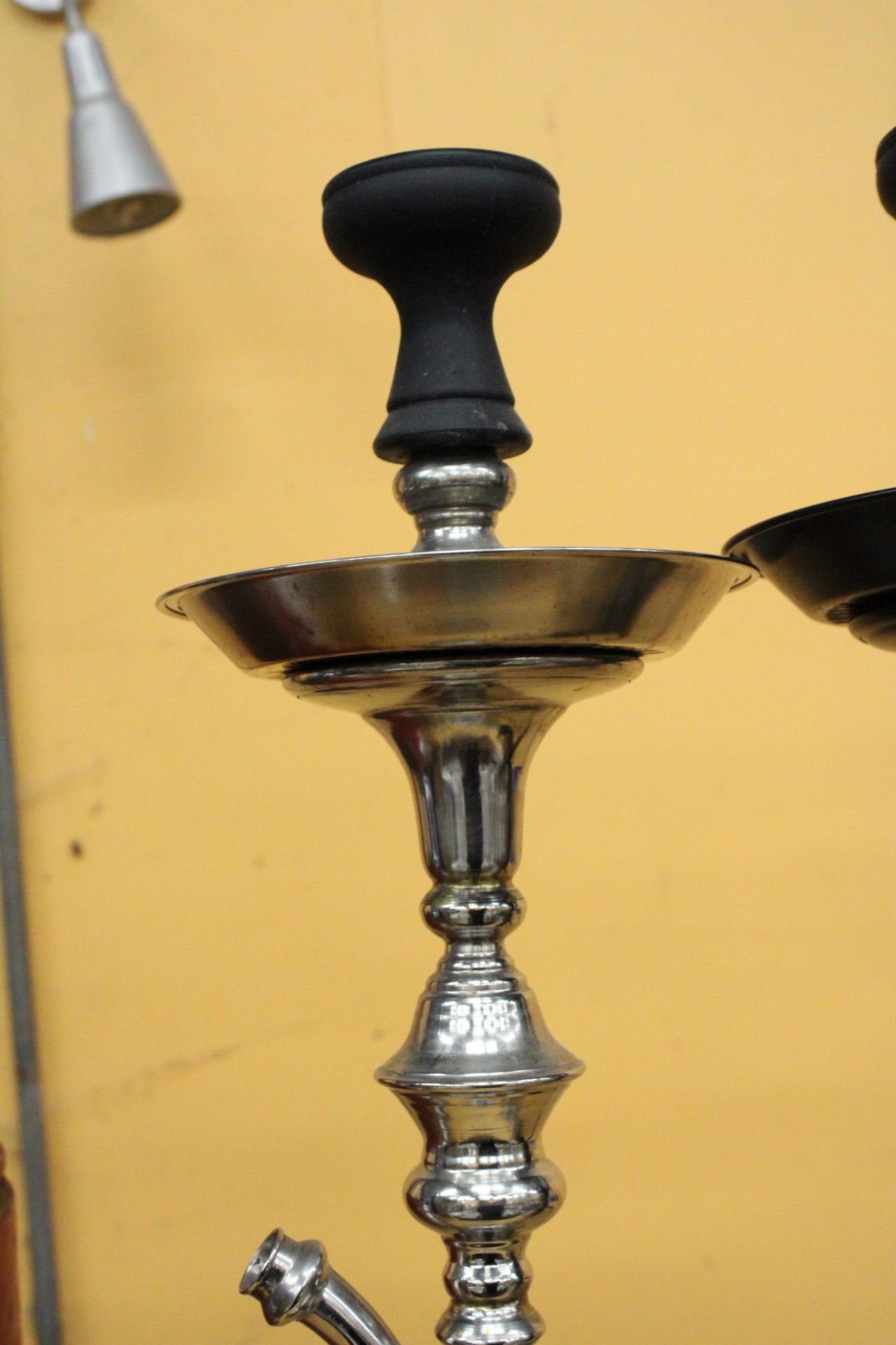 TWO GLASS AND METAL SHISHA PIPES - Image 2 of 6