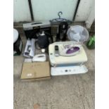 AN ASSORTMENT OF ITEMS TO INCLUDE A PRINTER, A COFFEE MACHINE AND AN IRON ETC
