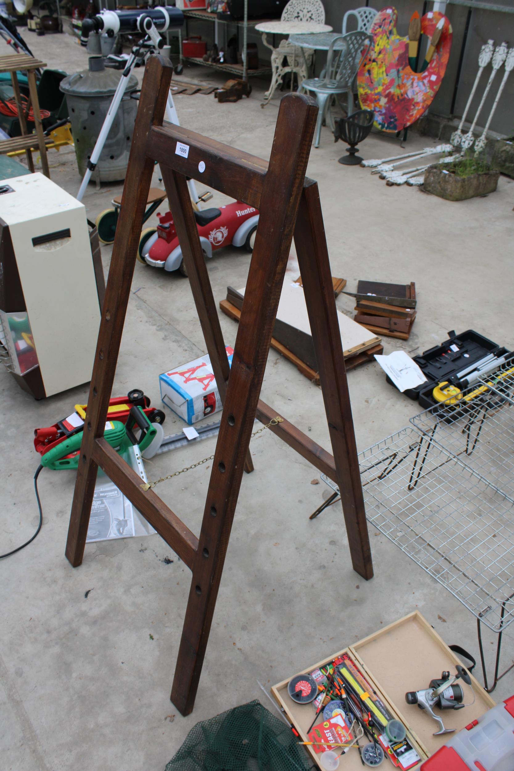 A WOODEN FOLDING EASEL - Image 2 of 2
