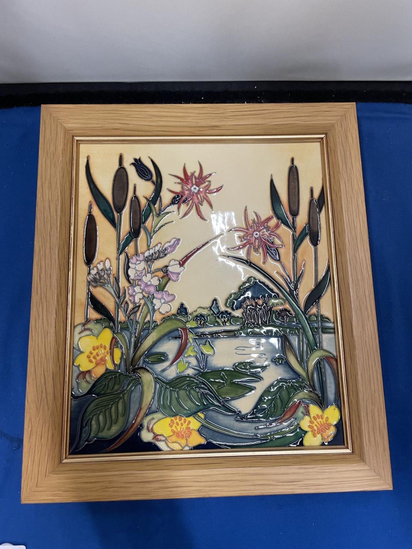 A MOORCROFT FRAMED PLAQUE RUNNYMEAD (NICOLA STANLEY) 2015 - Image 2 of 6