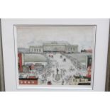 * LAURENCE STEPHEN LOWRY (BRITISH 1887-1976) 'STATION APPROACH' SIGNED PRINT, BEARS MEDICI SOCIETY