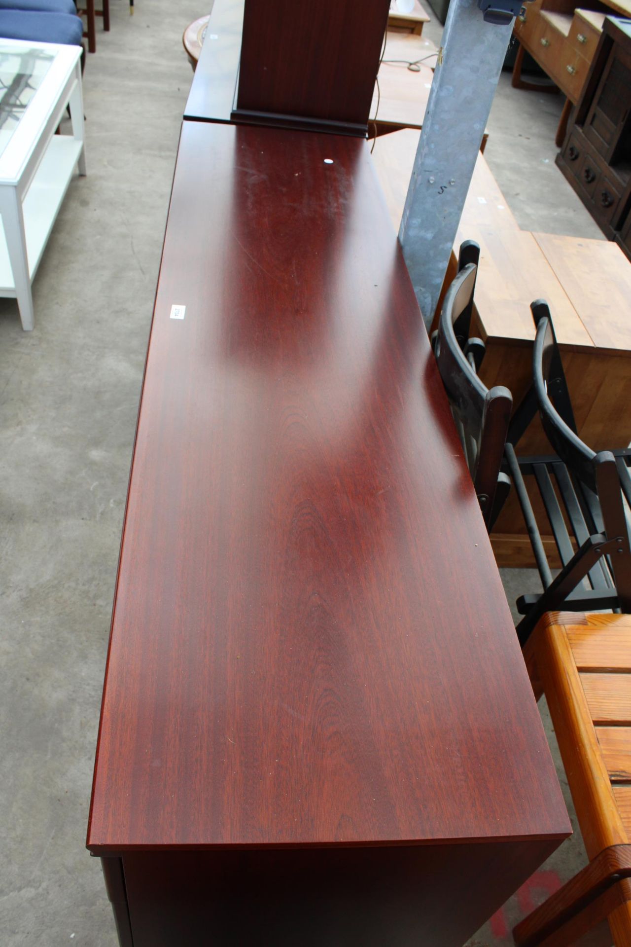 A MODERN MAHOGANY EFFECT WILLIAM LAWRENCE SIDEBOARD, 65" WIDE - Image 2 of 3