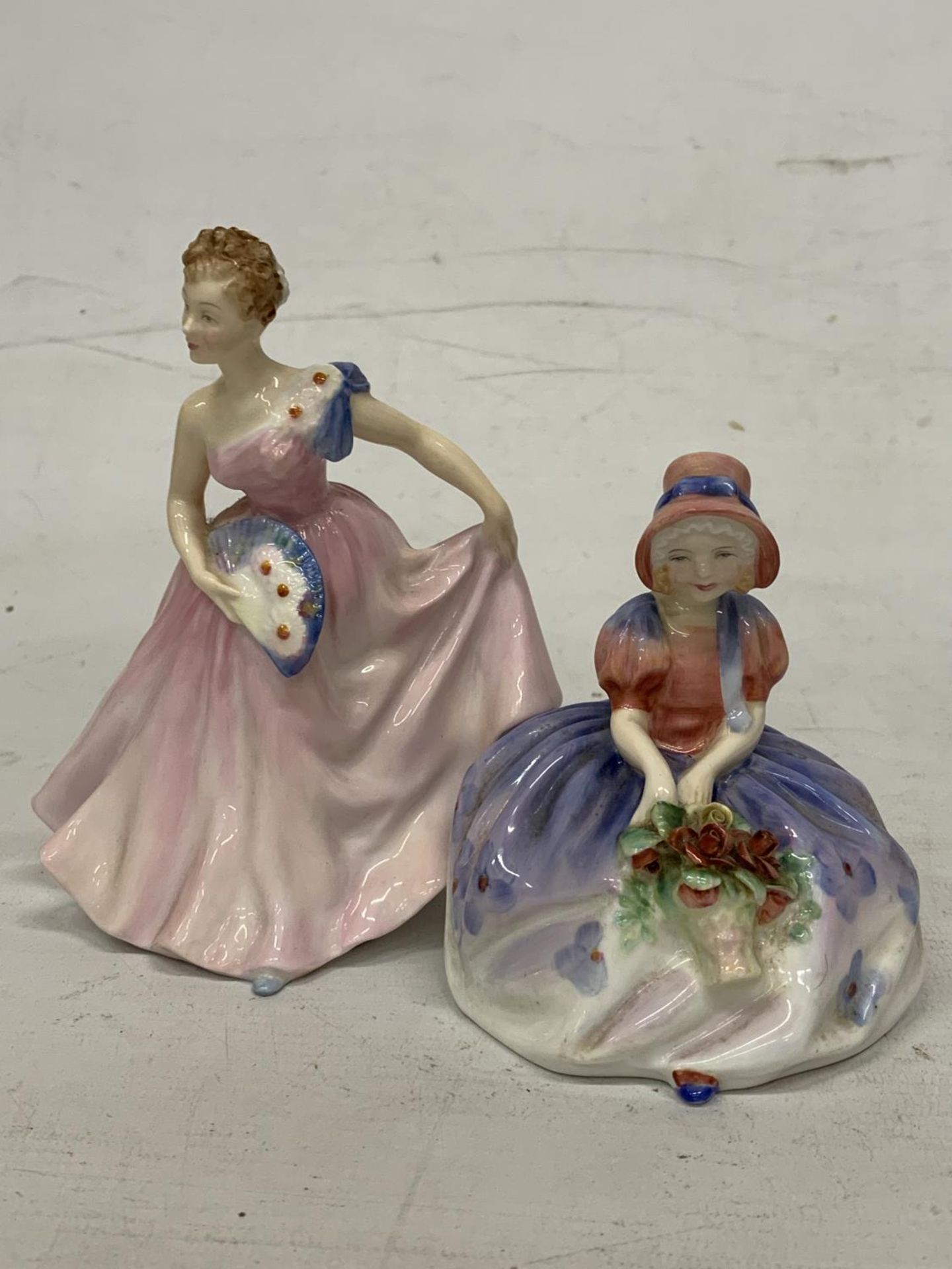 TWO ROYAL DOULTON FIGURINES "INVITATION" HN 2170 AND "MONICA" HN 1467