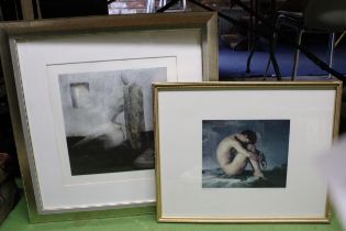 TWO FRAMED PRINTS OF NUDES
