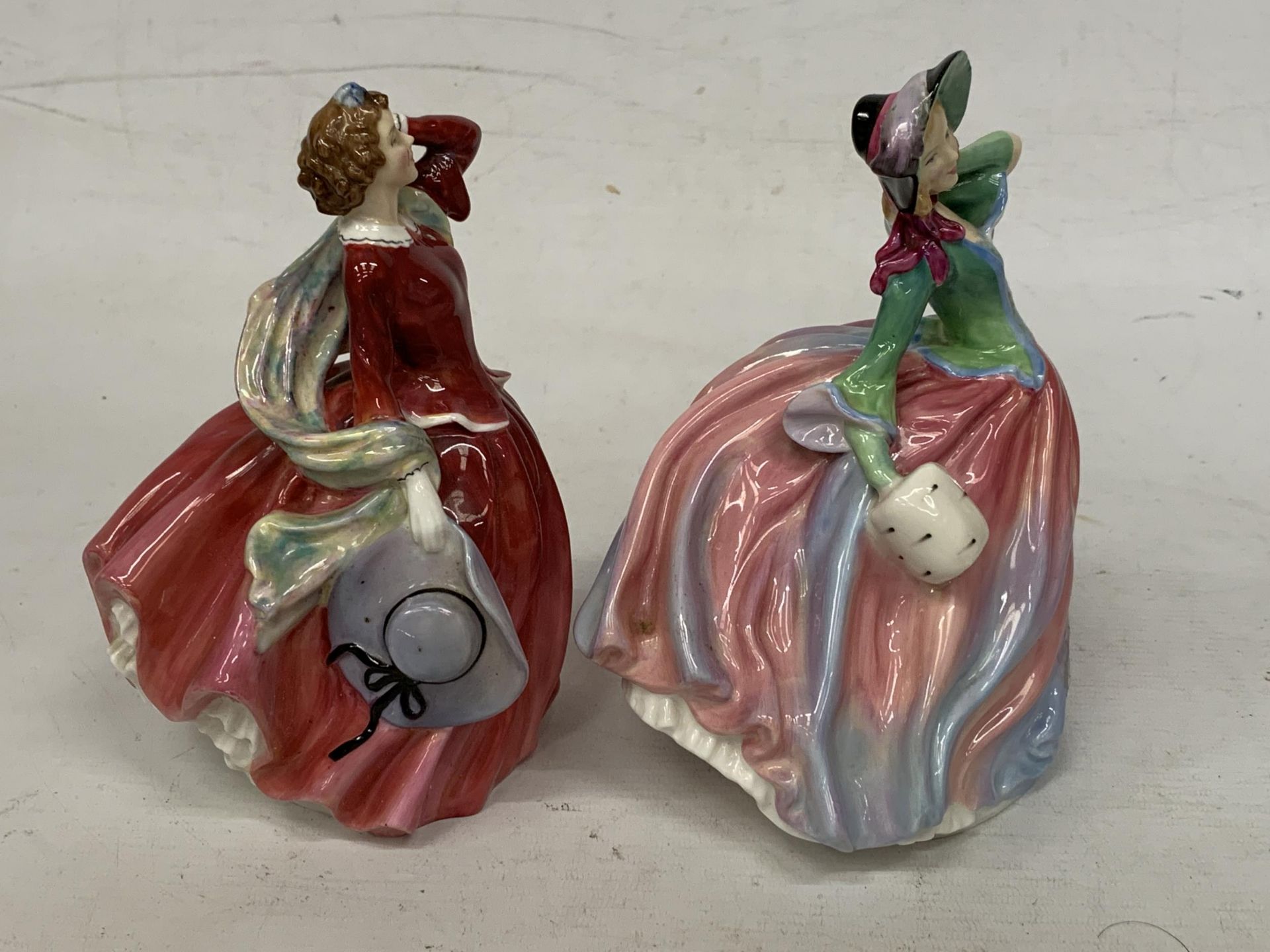 TWO ROYAL DOULTON FIGURINES "AUTUMN BREEZES" HN 1911 AND "BLITHE MORNING" HB 2045 - Image 2 of 5