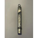 A HALLMARKED CHESTER SILVER PENCIL WITH COVER