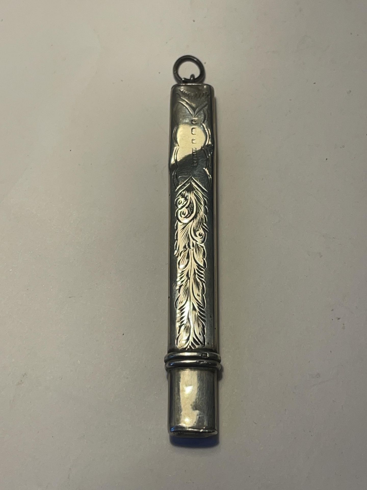A HALLMARKED CHESTER SILVER PENCIL WITH COVER