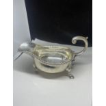 A BOODLE AND DUNTHORNE HALLMARKED CHESTER SILVER SAUCE BOAT GROSS WEIGHT 146.8 GRAMS