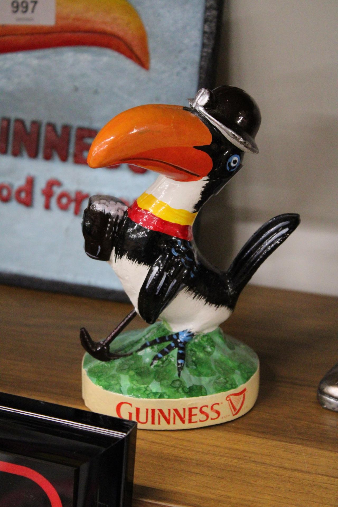 A CAST GUINNESS TOUCAN, HEIGHT 16CM