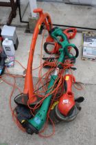THREE ELECTRIC GRASS STRIMMERS TO INCLUDE TWO FLYMO'S