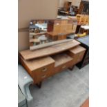 A RETRO TEAK ALBRO FURNITURE DRESSING TABLE, 57" WIDE