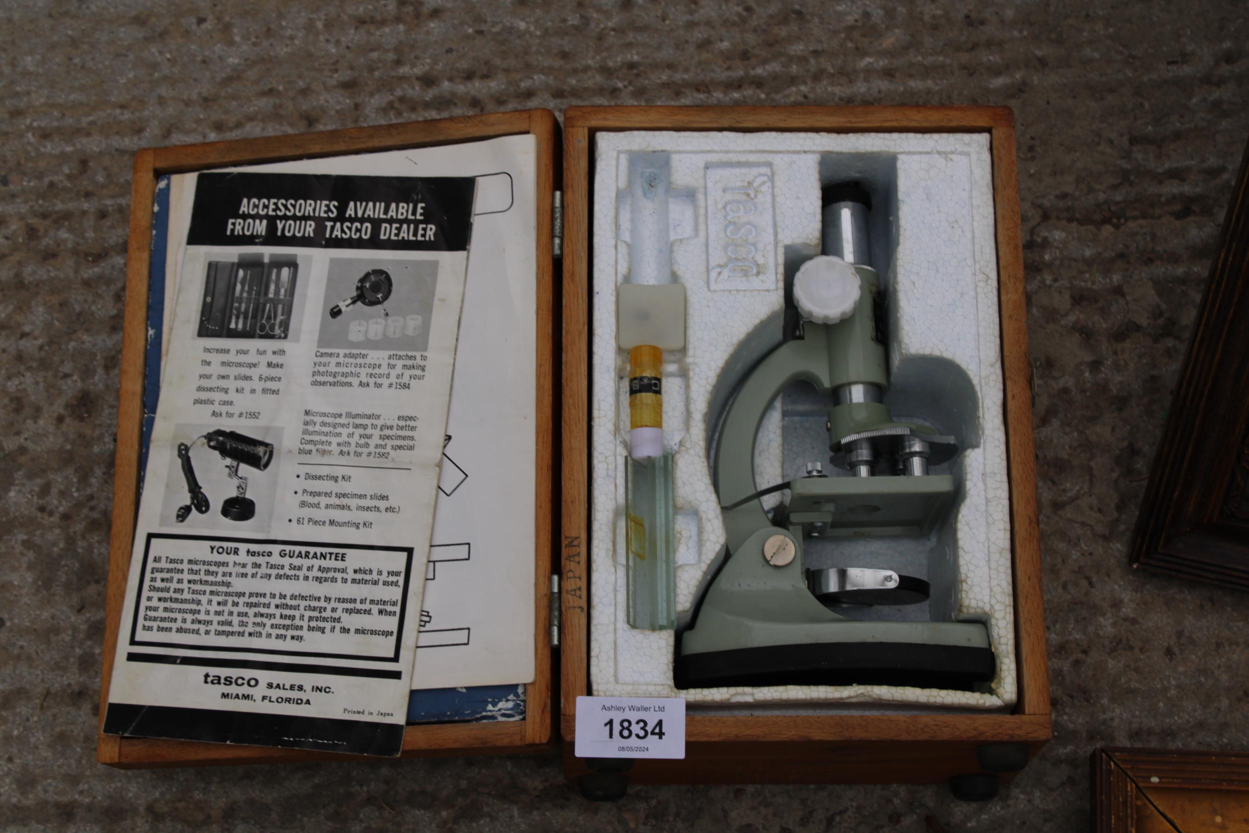 A SMALL CASED MICROSCOPE