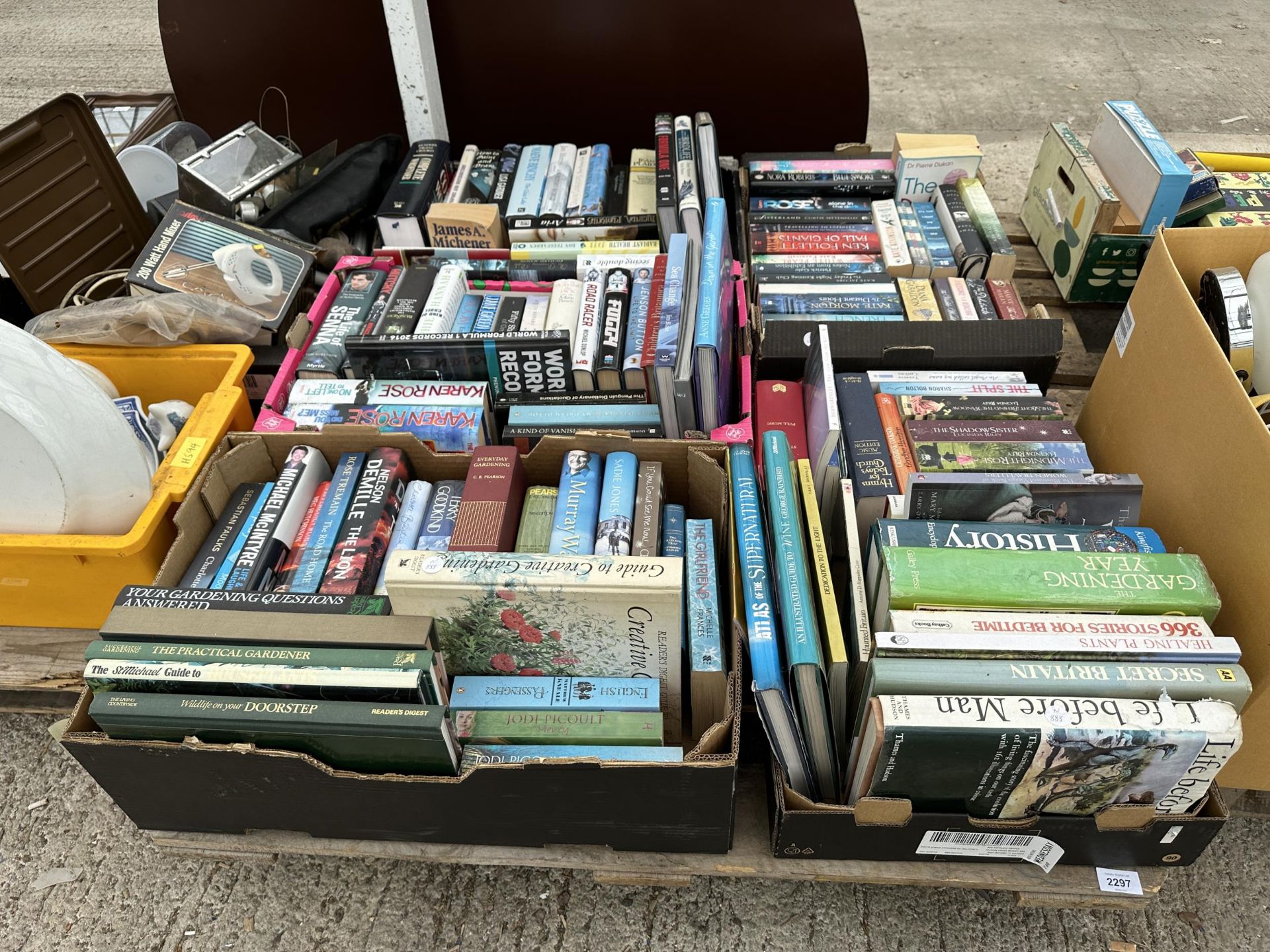 A LARGE ASSORTMENT OF VARIOUS BOOKS