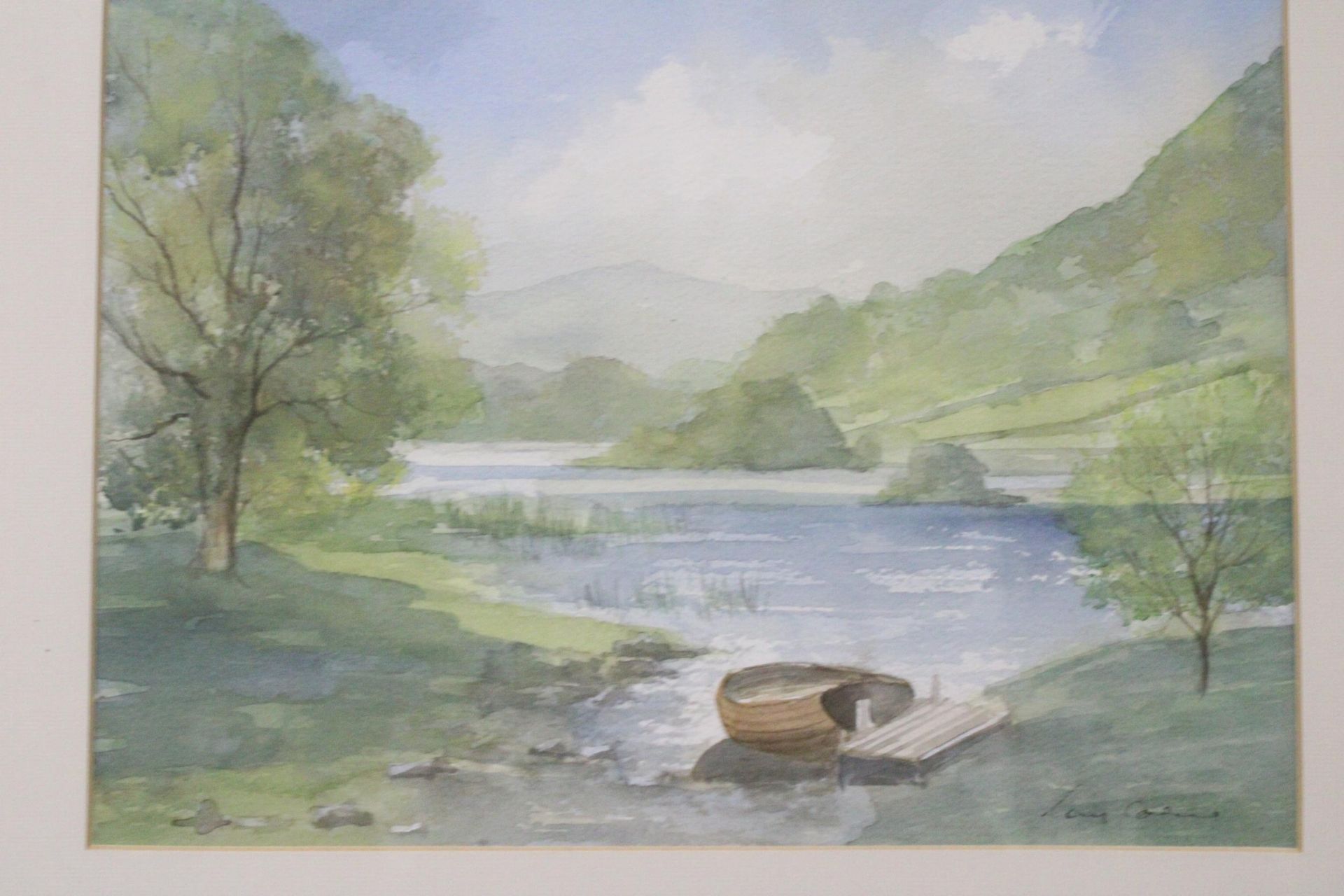 TWO FRAMED SCENIC WATERCOLOURS WITH ARTISTS SIGNATURES - Image 7 of 7