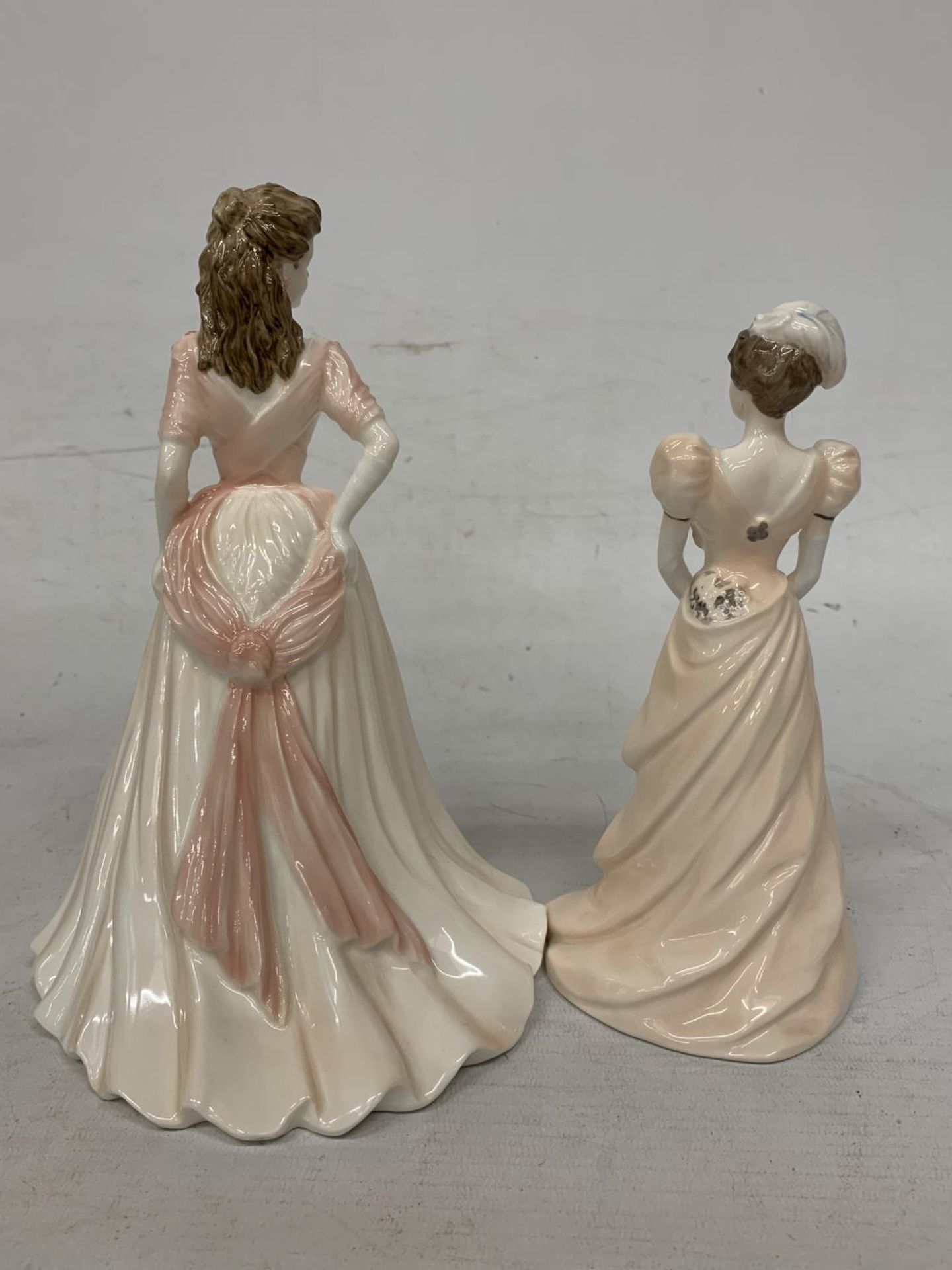 TWO COALPORT FIGURES - CHANTILLY LACE "VELVET" AND JACQUELINE FROM THE LADIES OF FASHION - Image 3 of 5