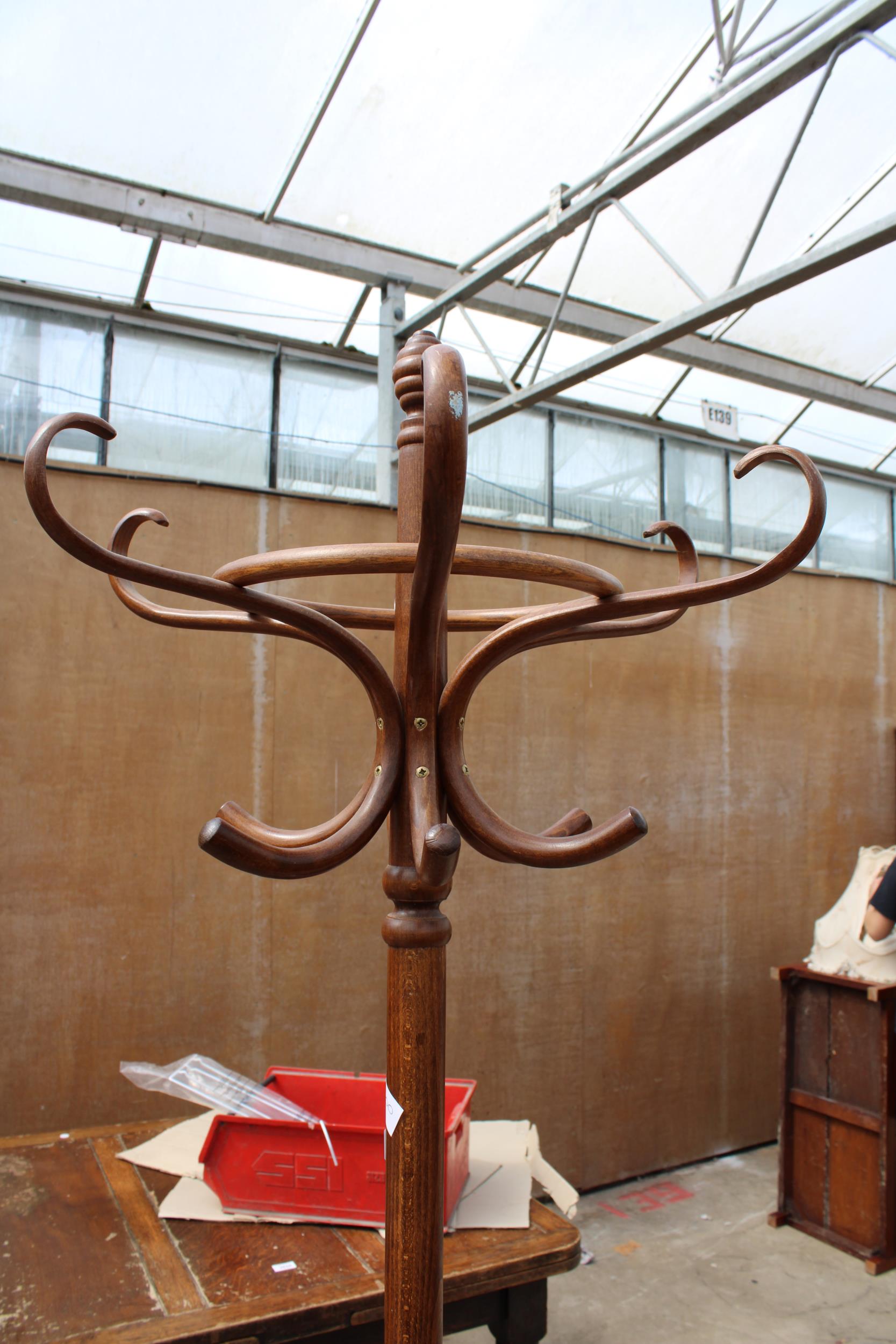 A BENTWOOD HALL COAT/HAT STAND - Image 3 of 3