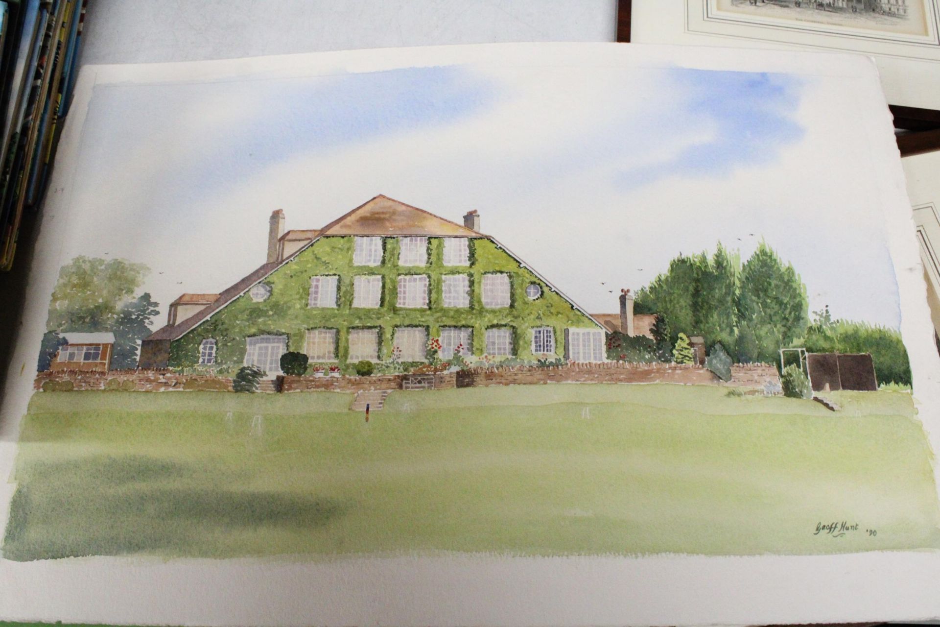 A PAIR OF LARGE WATERCOLOURS BY GEOFF HUNT - Image 3 of 6