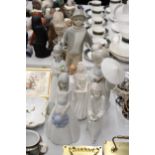 A COLLECTION OF SIX LLADRO STYLE FIGURES TO INCLUDE A ROYAL DOULTON