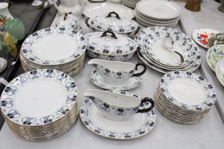 A LOSOL WARE 'TULIP' PART DINNER SERVICE TO INCLUDE, VARIOUS SIZES OF PLATES, LIDDED SERVING